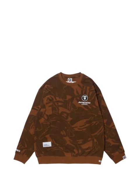 Moonface camouflage-print sweatshirt by BAPE