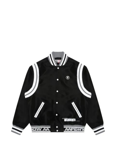 Moonface contrasting-stripes bomber jacket by BAPE