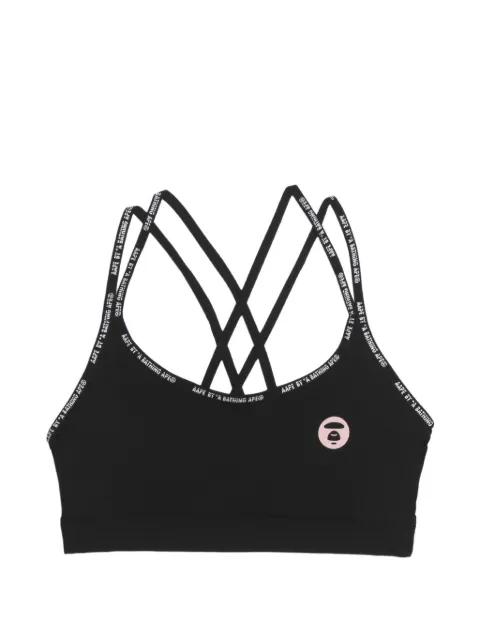 Moonface criss-cross sports bra by BAPE