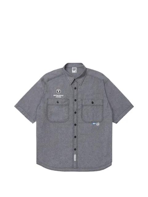 Moonface embroidered short-sleeve shirt by BAPE