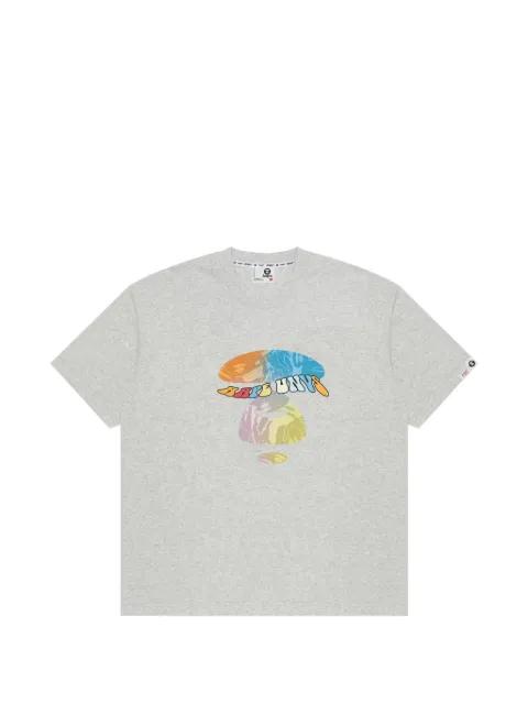 Moonface graphic-print T-shirt by BAPE