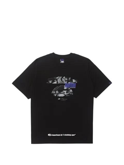 Moonface graphic-print T-shirt by BAPE