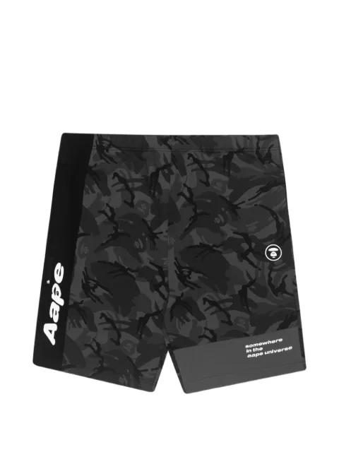 Moonface graphic-print shorts by BAPE