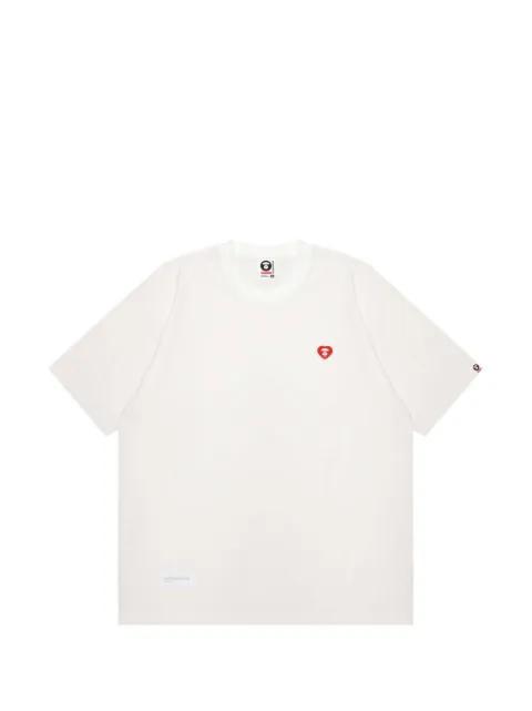 Moonface-heart-patch T-shirt by BAPE