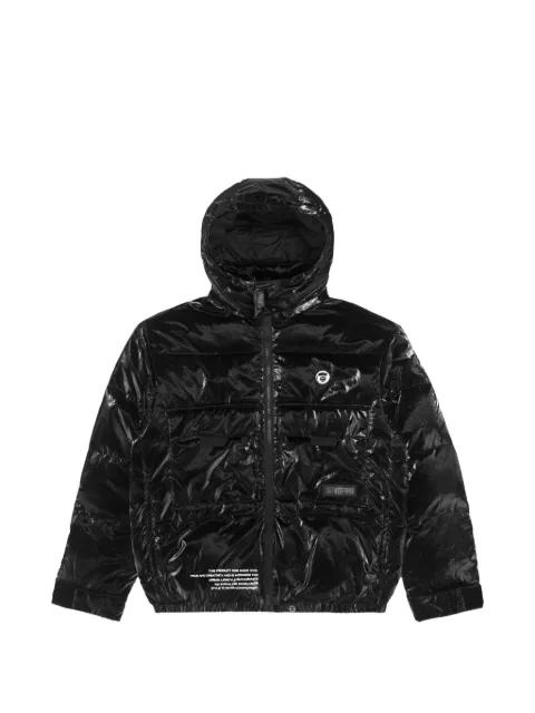 Moonface hoodied down jacket by BAPE