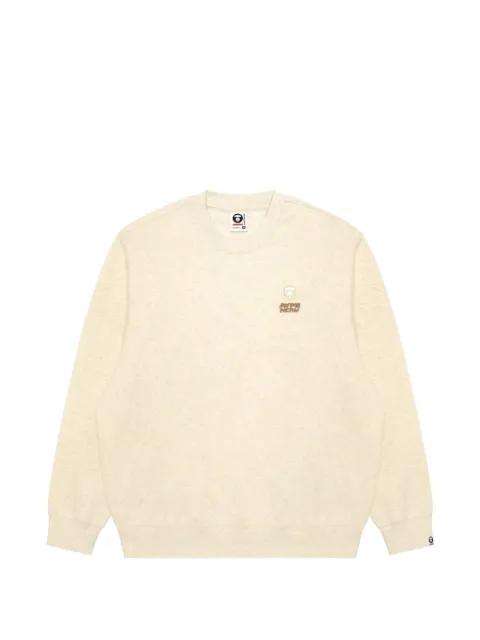 Moonface logo-embroidered sweatshirt by BAPE