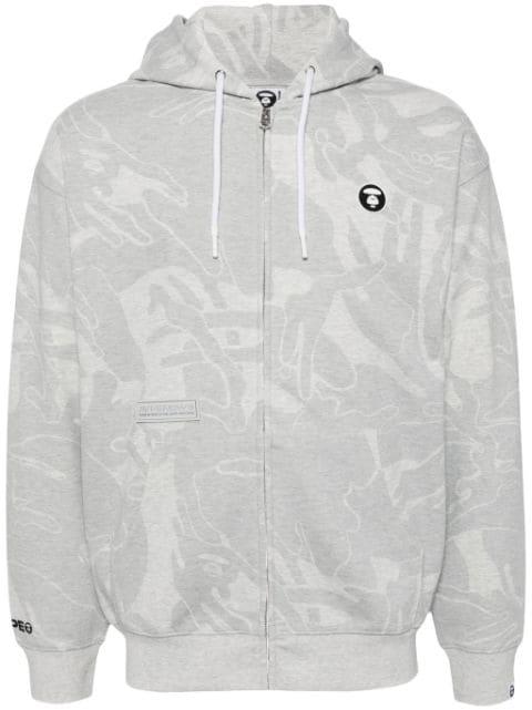 Moonface logo hoodied jacket by BAPE