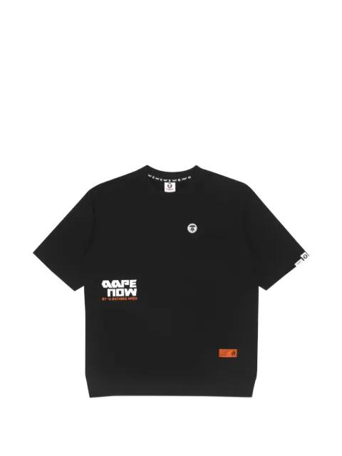 Moonface logo-patch T-shirt by BAPE