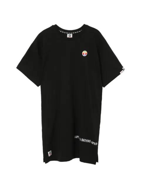 Moonface logo-patch T-shirt dress by BAPE
