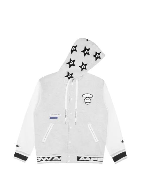 Moonface logo-patch hoodie by BAPE