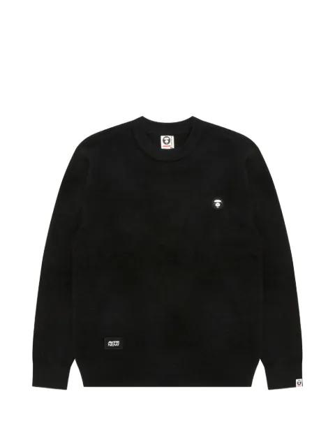 Moonface logo-patch sweater by BAPE