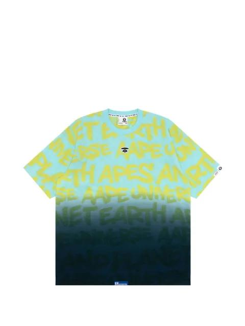Moonface-logo patterned T-shirt by BAPE