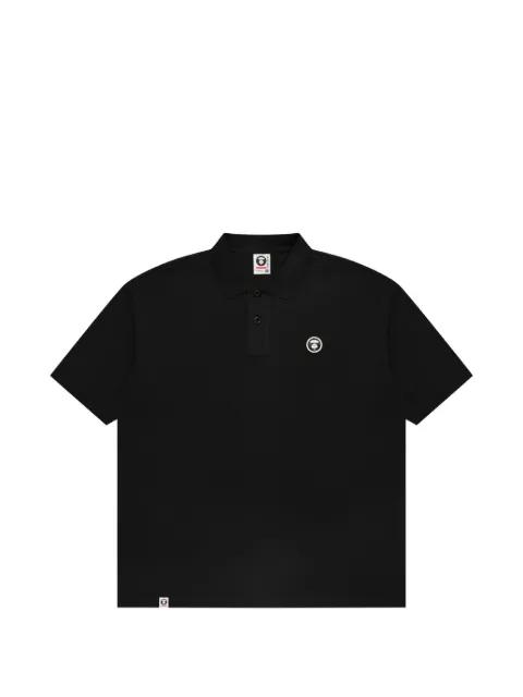 Moonface logo-plaque polo shirt by BAPE