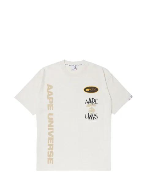 Moonface logo-print T-shirt by BAPE