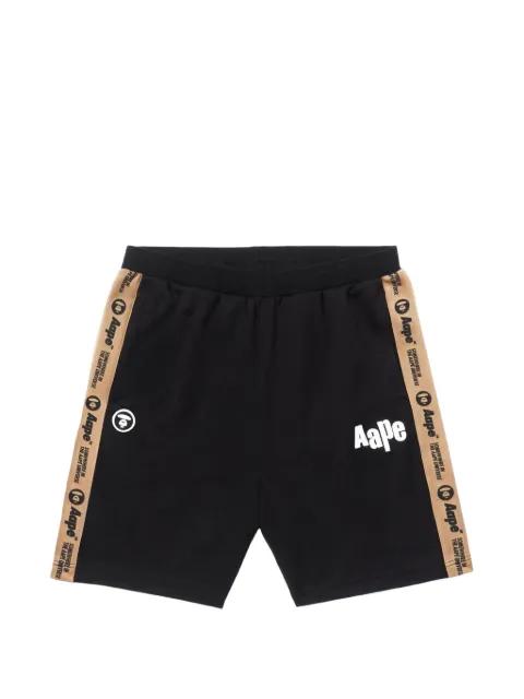 Moonface logo-tape shorts by BAPE