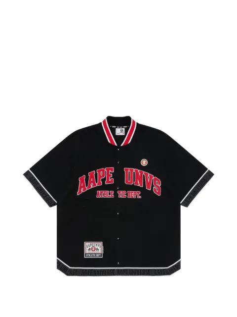 Moonface patch baseball shirt by BAPE