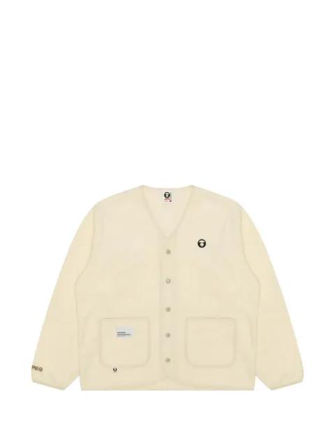 Moonface-patch cardigan by BAPE