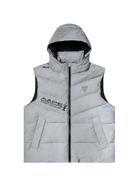 Moonface-patch down vest by BAPE