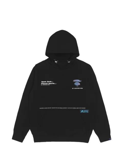 Moonface-patch hoodie by BAPE