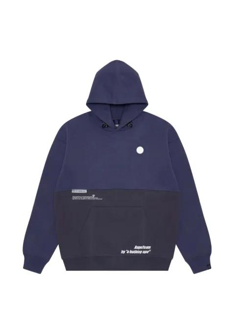 Moonface-patch panelled hoodie by BAPE