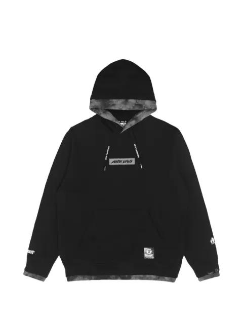 Moonface patch tie-dye hoodie by BAPE