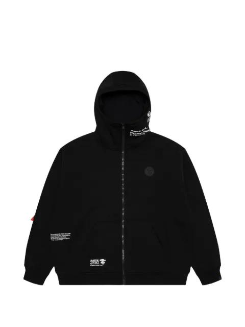 Moonface-patch zip-up hoodie by BAPE