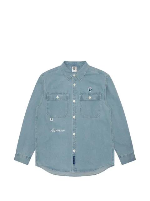 Moonface patched-pocket shirt by BAPE