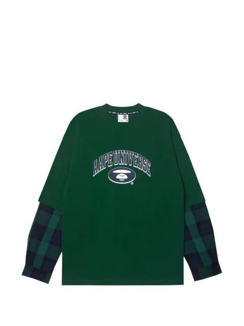Moonface plaid T-shirt by BAPE