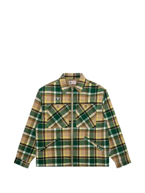 Moonface plaid zip jacket by BAPE
