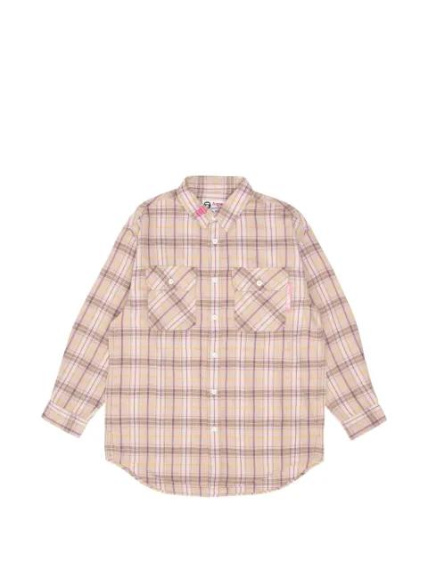 Moonface pocket-details button-down shirt by BAPE