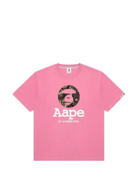 Moonface-print T-shirt by BAPE