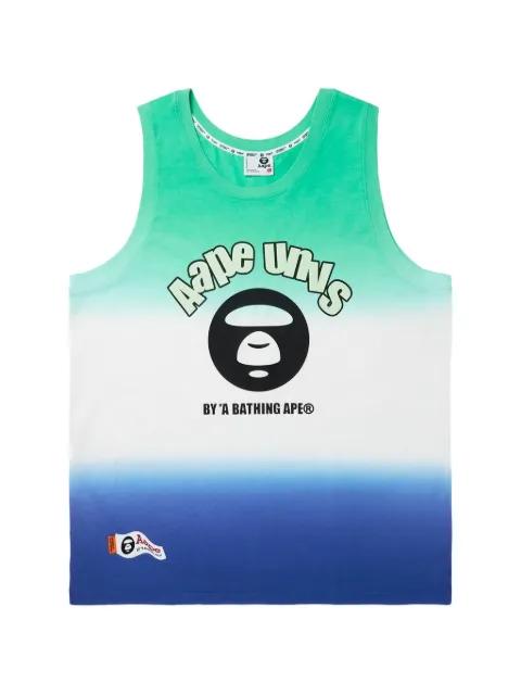 Moonface-printed gradient tank top by BAPE