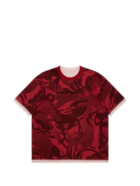Moonface reversible camouflage-print T-shirt by BAPE