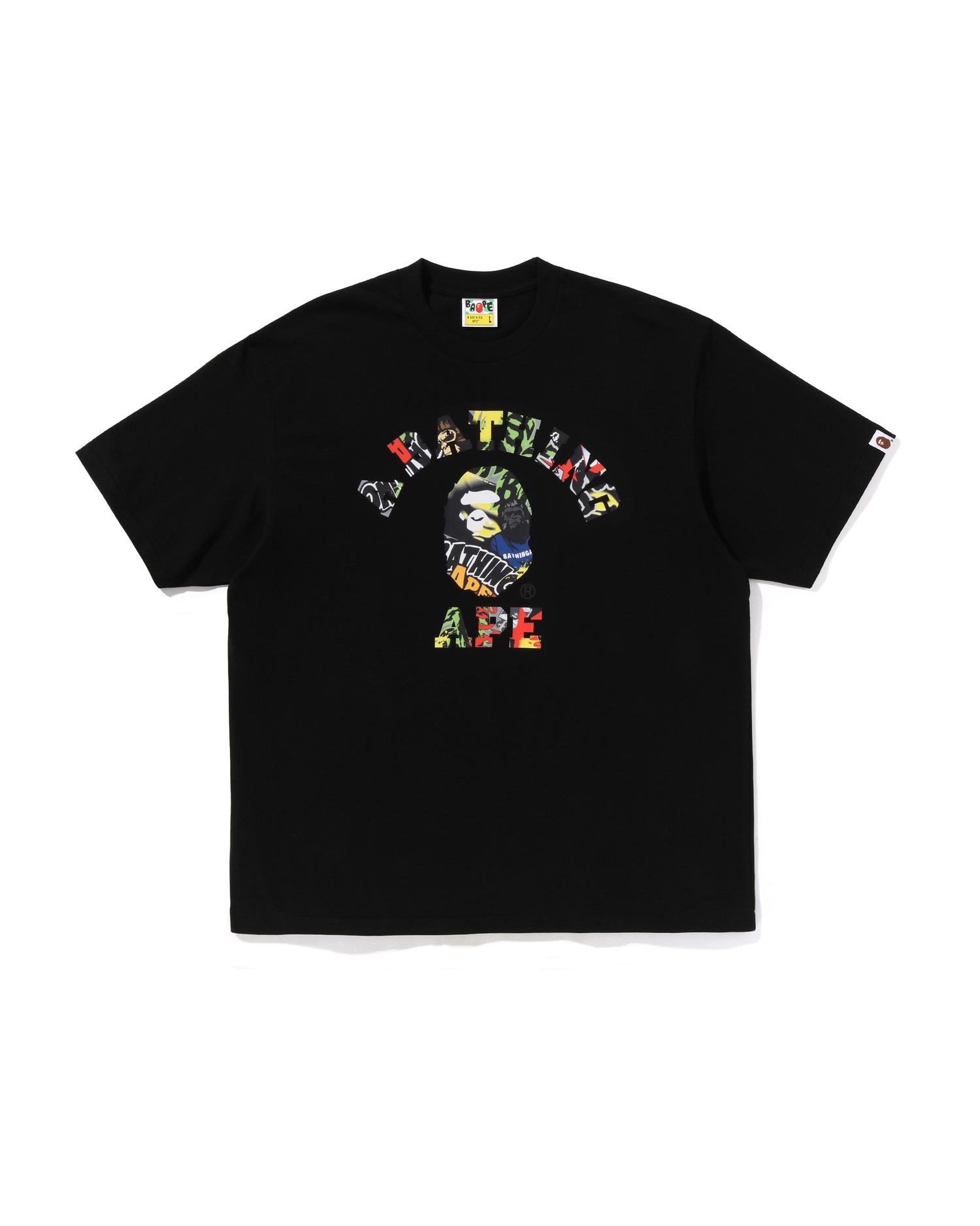 Multi Logo College Relaxed Fit Tee by BAPE