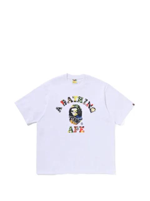 Multi Logo College short-sleeve cotton T-shirt by BAPE