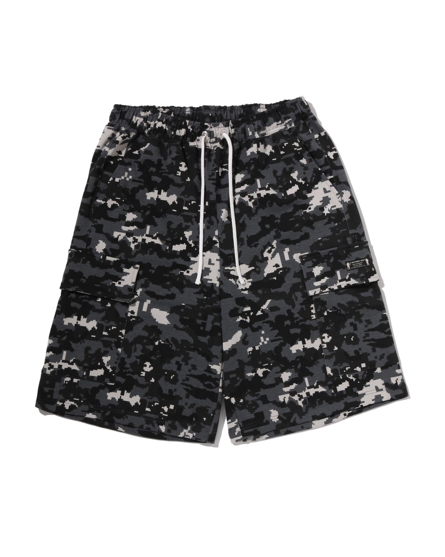 Multi Pixel Camo BAPE STA Logo Cargo Relaxed Fit Sweat Shorts by BAPE