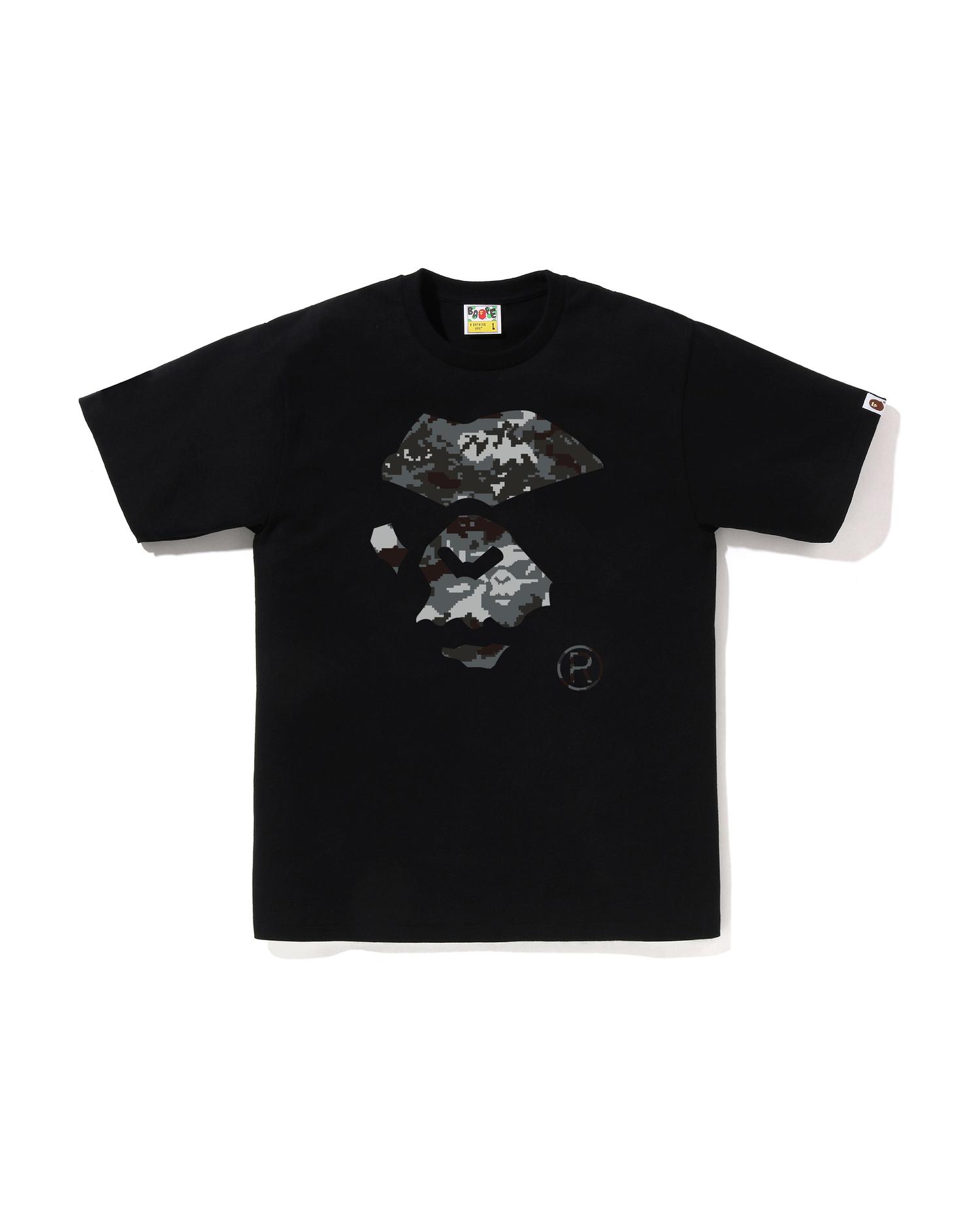 Multi Pixel Camo Mad Ape Face Tee by BAPE