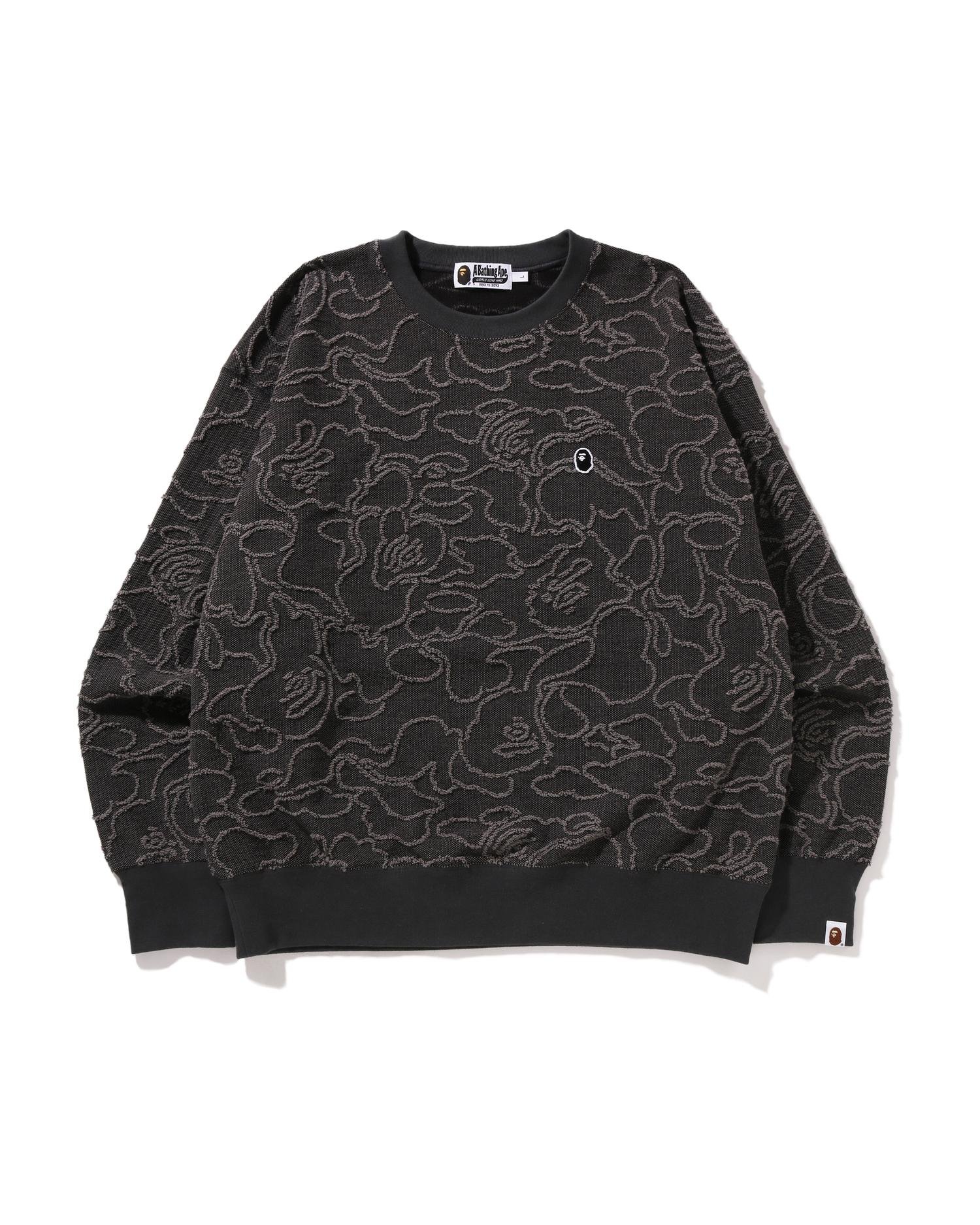 Neon Camo Jacquard Relaxed Fit Crewneck by BAPE