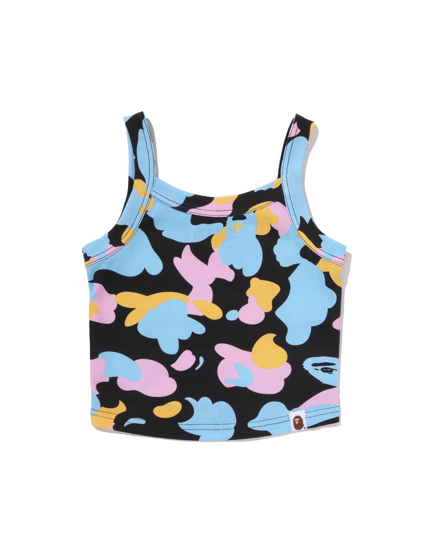 New Multi Camo Cropped Rib Tank Top by BAPE