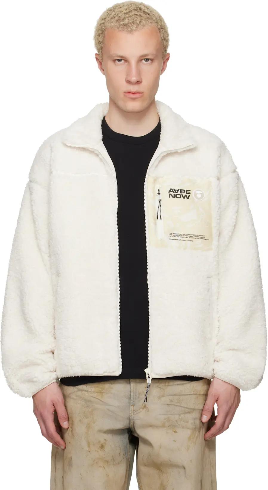 Off-White 'AAPENOW' Moonface Zip-Up Sweater by BAPE