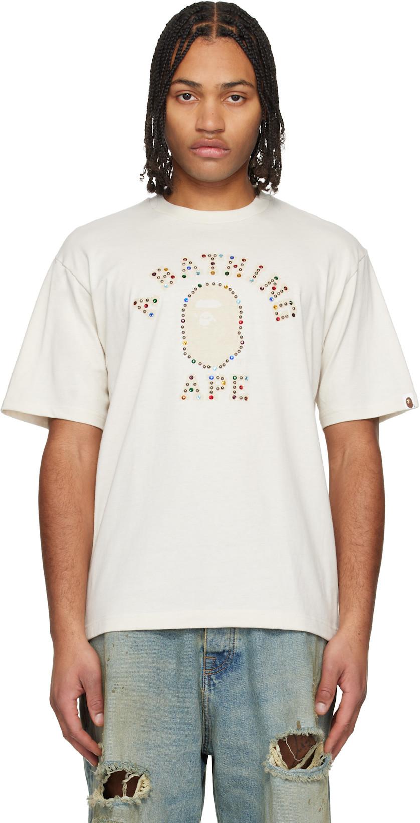 Off-White Color Stone College Relaxed Fit T-shirt by BAPE