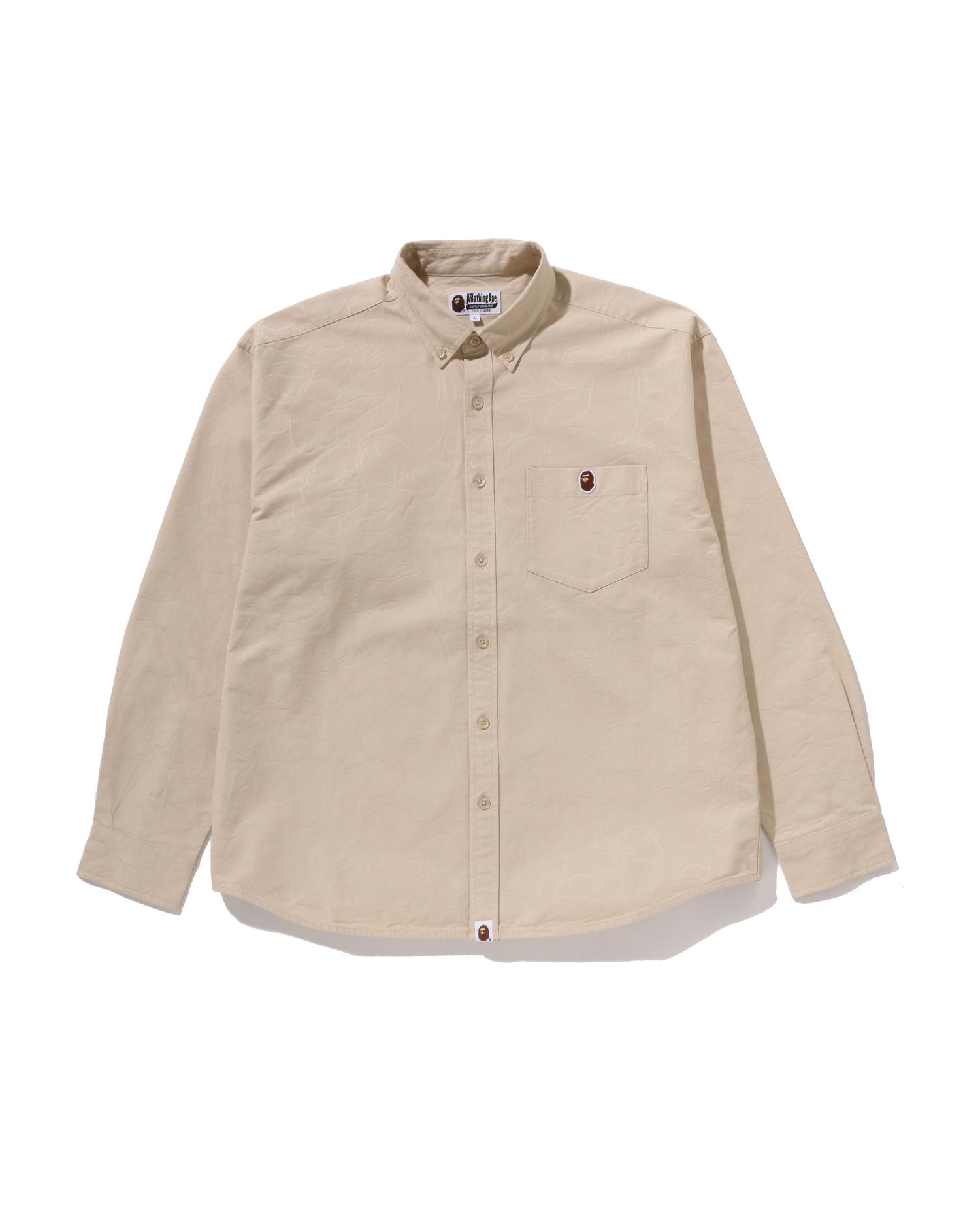 One Point Line Camo Jacquard Oxford Ls Shirt by BAPE