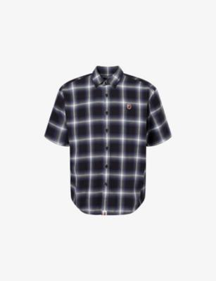 One Point Plaid-Print Cotton-Blend Shirt by BAPE
