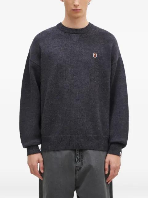 One Point logo-appliqué crew-neck sweater by BAPE