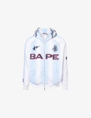 Pixel-Camo Shark-Appliqué Cotton Hoody by BAPE