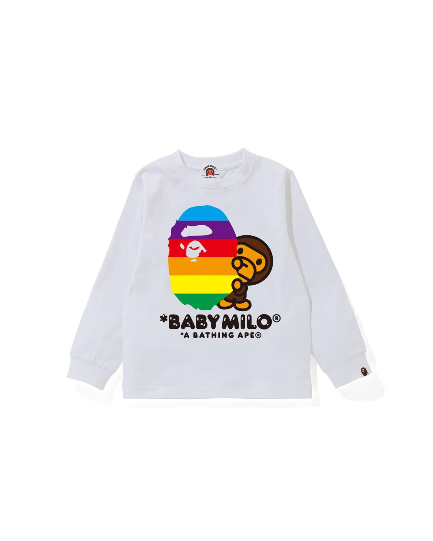 Rainbow Ape Head Milo L/S Tee by BAPE