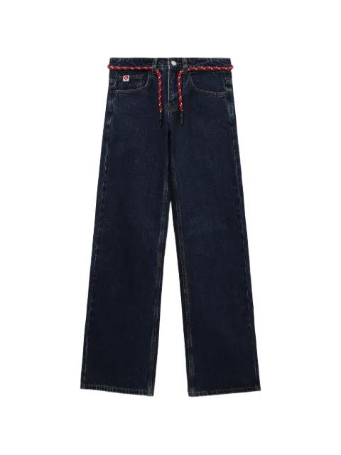 Rope-belt denim trousers by BAPE