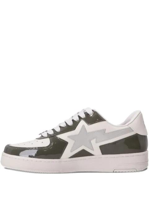 STA logo-patch leather sneakers by BAPE