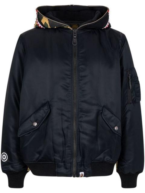 Shark MA-1 hoodied bomber jacket by BAPE