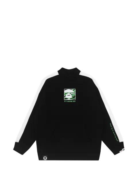 Stripe Moonface cotton sweatshirt by BAPE